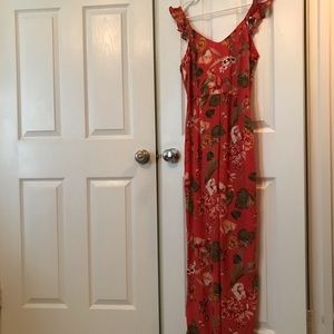 Floral jumpsuit.